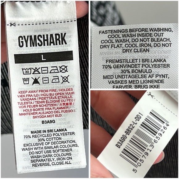 GYMSHARK Adapt Black & White Camo Seamless Track Jacket Size L - Picture 13 of 16